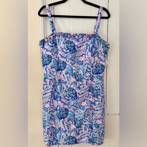 NWOT Lilly Pulitzer Pink and Blue Romper/Dress Size 12